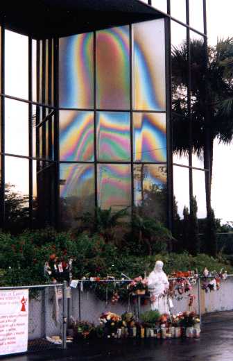 Photograph of the Picture of Madonna on an Office Building