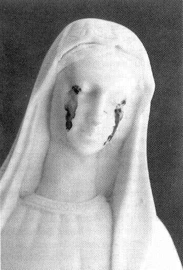 Photograph of the Statue of Weeping Madonna